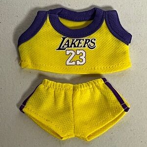 LA Lakers 23 Jersey 2 Piece Outfit For Labubu Yellow